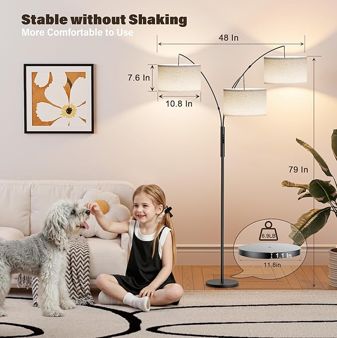 Upgraded 36W Floor Lamps for Living Room - Super Bright Dimmable Tree Floor Lamp with Remote & Touch Control, Tall Lamp for Living Room Corner, Bedroom, Office
