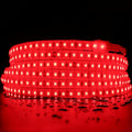 DC24V 630nm Red LED Strip for Sauna Lighting, Flexible Cuttable Dimmable Long 5m 16.4ft 600 LEDs Heat-Resistant IP68 Waterproof Chromotherapy Sauna Light Tape (Ordinary Red)