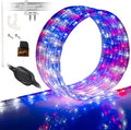 WYZworks 108LEDs, 10ft LED American Flag Red White Blue Outside Rope Lights, Waterproof Permanent Outdoor ETL Certified, Connectable, Palm Tree Decorative Landscape Patio Accent Lighting - USA