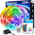 DAYBETTER LED Strip Lights 200 ft (2 Rolls of 100 ft), Smart App Control Lighting Bedroom Rome Decor with Remote, RGB Music Sync Color Changing LED Lights for Party
