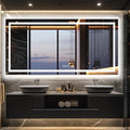 Antok 36"x 72" LED Bathroom Mirror with Lights, Anti-Fog, Dimmable, Lighted Vanity Mirror with Tempered Glass, Memory Function, 11 Light Modes, Safe Use, Horizontal, Vertical, Wall Mount