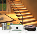 Motion-Activated LED Stair Lighting Kit with Daylight Sensor SSL-5616, Supports up to 16 Steps × 40" Cuttable 3000K COB Strip Lights for Indoor LED Stair Lights