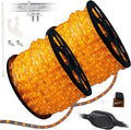 WYZworks 3312LEDs, 300ft LED Outside Rope Lights, Waterproof Permanent Outdoor ETL Certified Connectable Clear Tube, Christmas Palm Tree Holiday Decorative Landscape Patio Accent Lighting - Orange