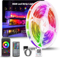 Led Lights for Bedroom 65.6ft (1 Roll), Color Changing RGB Led Strip Lights with 60 Keys Remote and App Control, Music Sync Led Lights for Room Kitchen Party Home Decor