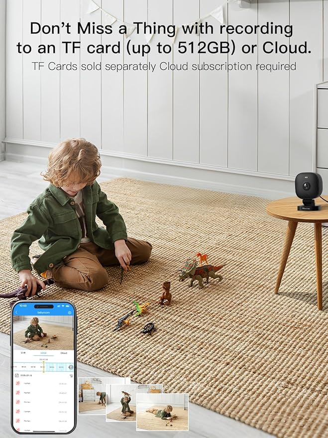 VIMTAG 2.5K Security Camera Indoor/Outdoor, Cameras for Home Security with Color Night Vision, AI Human Detection, Spotlight/Siren, Pet/Baby Monitor, IP66, 2-Way Audio,Compatible with Alexa, Wired