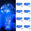 8Pack Fairy Lights Battery Operated, 7ft 20 LED 3 Modes Speed Twinkle Mini String Lights Waterproof Silver Wire Firefly Starry Lights for Mason Jars Wedding Party Christmas Decorations