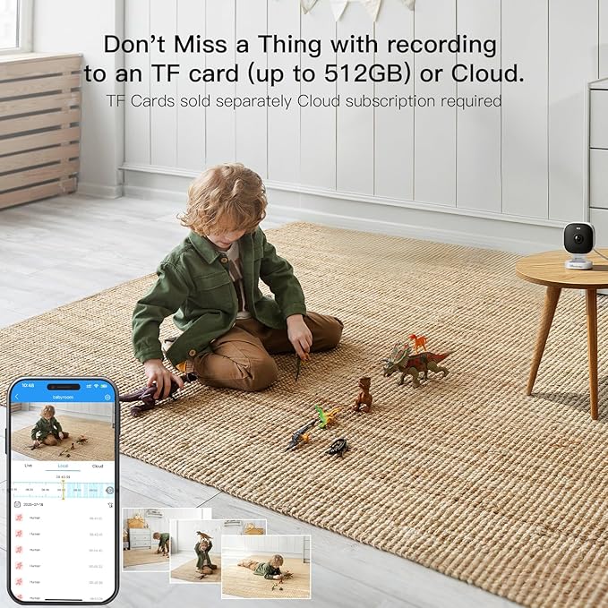 VIMTAG 5G/2.4G 4MP Cameras for Home Security-Outdoor/Indoor Camera for Dog/Cat/Pet/Nanny/Baby, Wired, Color Night Vision, Free AI Detection, 2-Way Audio, 24/7 SD Recording,Support Alexa Cloud SD Card