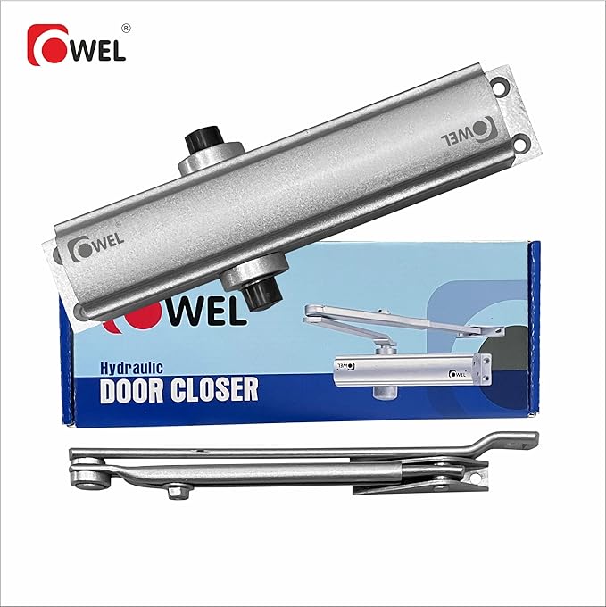 OWEL - Automatic Adjustable Door Closer for Residential/Commercial use, Heavy Duty with Slim Look and Easy Installation (Standard VE100)