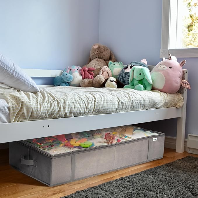 StorageExpert Closet Organizers and Storage - Maximize Space with Under Bed Storage Containers & Clothes Storage - Ideal Closet Organizer, Toy Storage Organizer & Underbed Storage (Grey, 2 Pack)