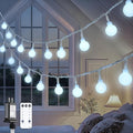 JMEXSUSS 100ft Globe String Lights Indoor Outdoor Waterproof, 200 LED White Christmas Fairy Lights Plug in with Remote, Connectable Hanging Lights for Bedroom Patio Holiday Tree Party Christmas Decor