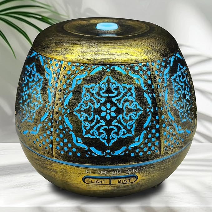 Essential Oil Diffuser for Home 500ML, Aromatherapy Diffusers for Essential Oils Large Room with Cool Mist Humidifiers for Bedroom 7 Colors Changed & 3 Mist Mode Automatic Shut-Off