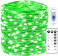 Fairy Lights 66ft 200 LED USB Twinkle String Lights Plug in Silver Wire Lights with Remote and Timer 8 Modes Outdoor Waterproof Starry Lights DIY Party Wedding Christmas Decoration（Green）