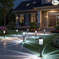 Outdoor Solar Lights for Yard 8 Pack, Solar Pathway Lights Waterproof 6000K Cold White LED Landscape Lighting for Garden Outside Landscape Lawn Driveway Walkway Path Patio