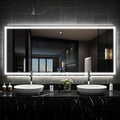 Antok 72"x 32" LED Bathroom Mirror with Lights, Anti-Fog, Dimmable, Lighted Vanity Mirror with Tempered Glass, Memory Function, 3 Light Modes, Safe Use, Horizontal, Vertical, Wall Mount