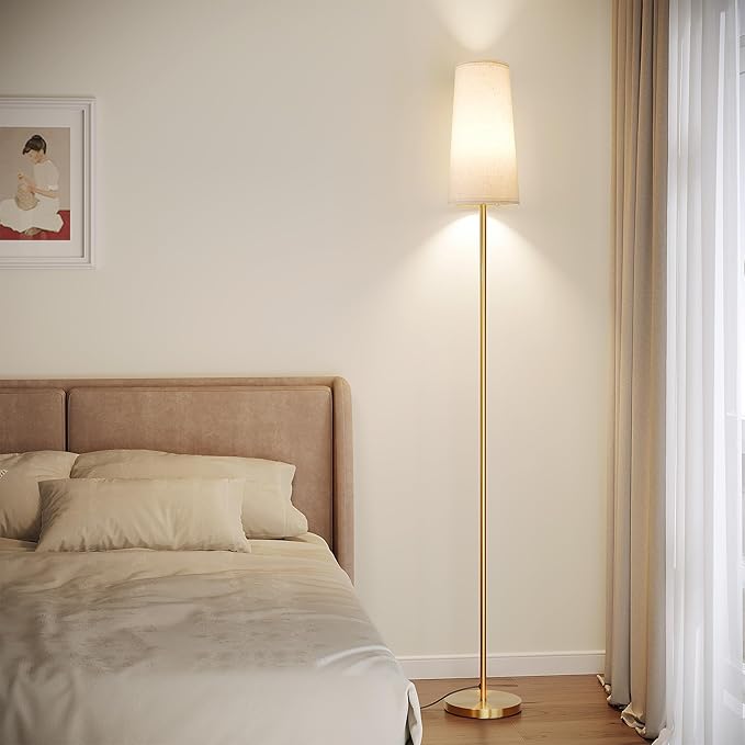 SUNMORY Floor Lamps for Living Room/Bedroom/Office, Standing Lamp with LED Bulb, 3 Color Temperature Tall Lamp, Suitable for Modern/Boho/Farmhouse and Other Home Decor Styles