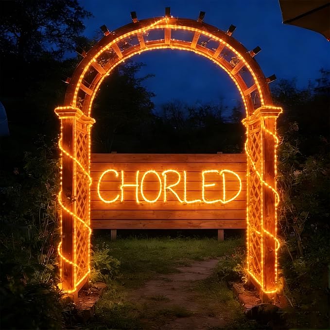 50ft Orange Rope Lights, Connectable for Indoor & Outdoor,110V Transparent Flexible Tube Lights,Waterproof Clear LED Rope Lighting for Outside, Deck, Patio, Pool, Camping, Bedroom Decor Landscape