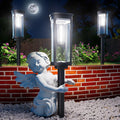 Solar Pathway Lights Outdoor Solar Lights Outdoor, IP65 Waterproof Auto On/Off Solar Garden Lights Solar Powered Landscape Lighting for Yard Walkway Driveway Pathway (Cool White, 2pack)
