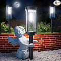 Solar Pathway Lights Outdoor, Bright Solar Lights Outdoor, IP65 Waterproof Landscape Lighting for Yard Patio Walkway Driveway Pathway (Cool White (Cylinder), 12 Pack)