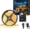 50FT COB LED Strip Light Outdoor Waterproof,15M Warm White 3000K Led Strip Lights Flexible 24V Remote & App Control Dimmable Led Tap Lighting for Room Bathroom,Kitchen ,Patio Garden ,Cabinet Shelf