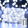 Fairy Lights Plug in, 33Feet 100 LED USB Powered Twinkle Lights with Timer and Remote, Starry String Lights for Indoor Outdoor Wreath Wall Dorm Bedroom Mason Jar Christmas Decoration