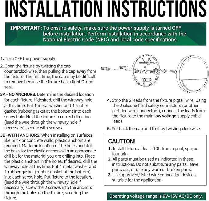 GKOLED Low Voltage LED Deck Light, Landscape Step Stair Railing Lights with 2W Integrated LED Chips, Die-cast Aluminum 12V AC/DC Accent Lighting Fixtures with White Powder Coated Finish, Pack of 4