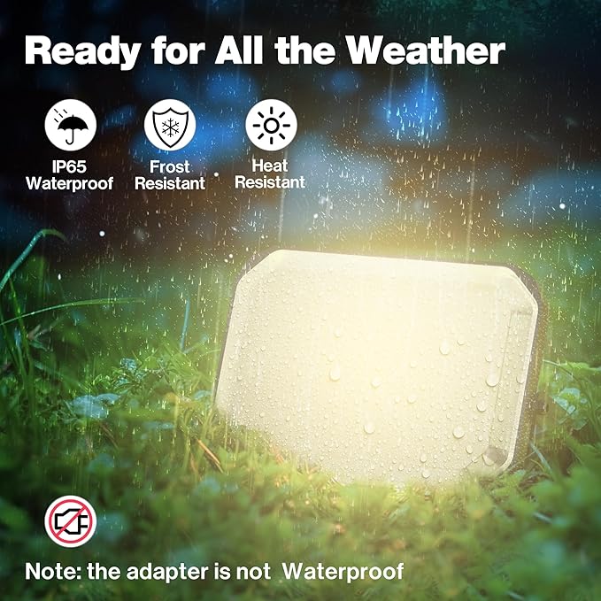 Nopoor LED Flood Light, RGB Color Changing Flood Lights Outdoor, Smart Low Voltage Landscape Lights with App Control, 2700-6500K, IP65 Pathway Lights for Garden Yards, Holiday Light, Patio Light