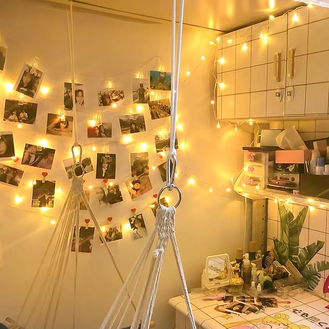 String Lights Indoor Bedroom, 33FT 100 LED Fairy String Lights Outdoor Waterproof, 8 Modes Memory Twinkle Christmas Light Plug in for Classroom Dorm Patio Tree Garden Decor(Warm White)