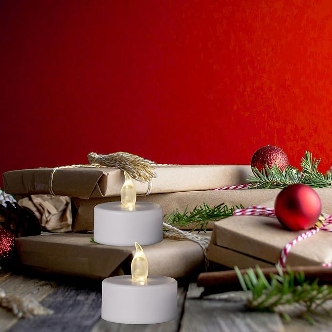 TSLVIC LED Tea Light Remote Control Candle,Flickering Flameless LED Candle,Long Lasting,Battery Operated with Timer for Home Decoration Seasonal &Festival Celebration WarmWhite (12pcs)
