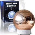 Disco Ball Diffuser Rotating - 300 ML Oil Diffuser Essential Oils, Quiet Oil Diffusers, Night Light and Timer, Disco Ball Table Decor, Plant Room Decor | Aromatherapy Diffuser for Large Room Rose Gold