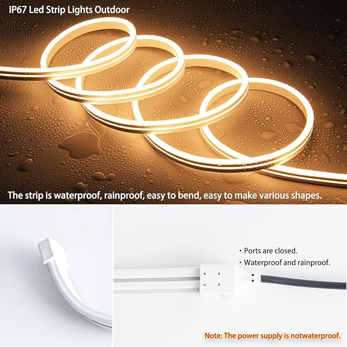 Vanity Lights for Mirror, Hollywood Style Makeup Lights with Dimmer and Power Supply, Waterproof, 16.ft/5M 600 Warm White LEDs Makeup Vanity for Bathroom (Mirror Not Included)