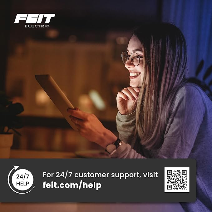 Feit Electric 4 Inch Smart Recessed Light Canless Jbox, Color Changing and Tunable White, 2.4GHz WiFi Retrofit LED Downlight, Dimmable, LEDR4XT/RGBW/CA/AG