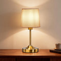 Cordless Table Lamp, 5000mAh Rechargeable Table Lamp with 3-Level Dimmable Brightness, Portable Nightstand LED Lamp for Bedroom, Living Room, Bedside, Dining Room (Gold)