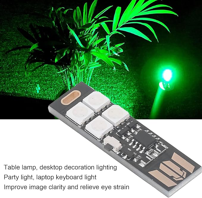Marhynchus 5Pcs Super Mini USB Light Thin Ultra Slim Multi Color Changing 7 Colors RGB Night 4 LED TV Backlight Kit nightlight Model kit mini led Color Changing Lights