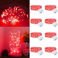 8Pack Fairy Lights Battery Operated, 7ft 20 LED 3 Modes Speed Twinkle Mini String Lights Waterproof Silver Wire Firefly Starry Lights for Mason Jars Wedding Party Christmas Decorations