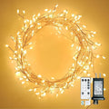 Dailyart 300 LED Fairy Lights with Remote, Warm White, 8 Modes, Plug in, Waterproof, Christmas Decoration, 10ft