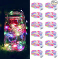 ZGWJ 12 Pack Fairy Lights Battery Operated, Rainbow Color 7ft 20 Mini LED Fairy String Lights Silver Wire 3 Modes for DIY, Parties, Wedding, Bedroom, Halloween Christmas Decoration