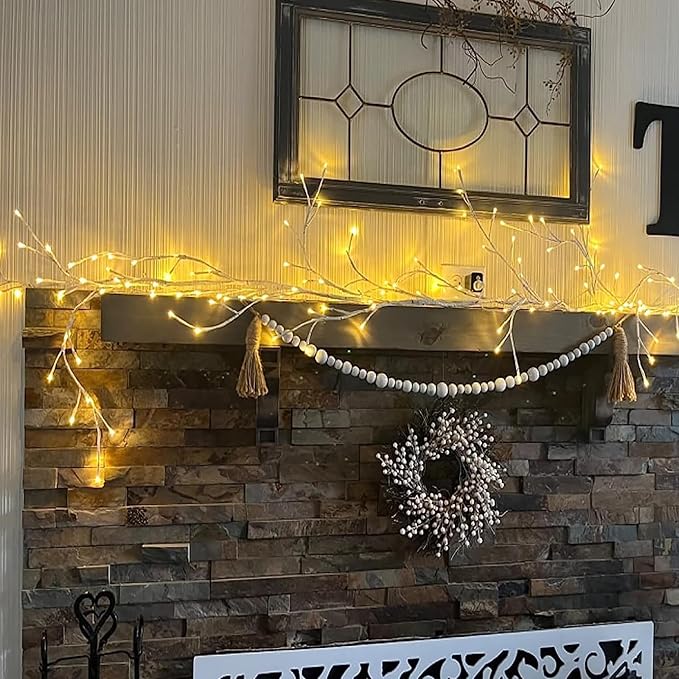 Willow Vine Lights with Remote for Wall: 7.5ft LED Enchanted Vines Lights DIY White Birch Tree Light for Room and Home Decor - Flexible Lighted Branches Light for Halloween & Christmas Decorations