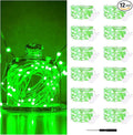 Bexdir 12 Pack Fairy Lights Battery Operated String Lights，7FT 20LED Waterproof Silver Wire Christmas Lights Outdoor,Firefly Mini Lights for Bedroom Party Birthday Wedding Home Decor