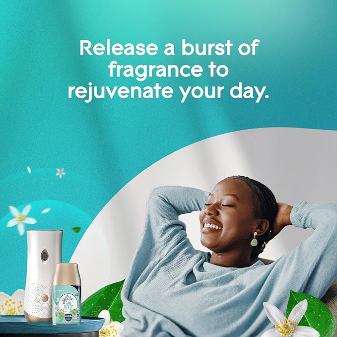 Glade Automatic Spray Refill, Dewdrop Petals, Scented Air Freshener for Home and Bathroom, 6.2 Oz
