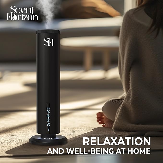 Hotel Waterless Scent Diffuser, Tower Design Upgrade 2026 | Rechargeable Battery Cold Air Oil Diffuser for Large Homes, Offices, Hotels & Spas (1200 Sq.Ft) | Includes 3 x 50ml Premium Fragrance Oils