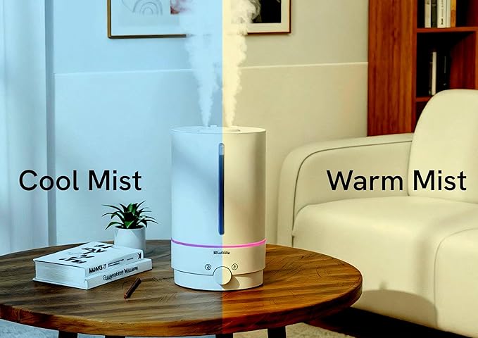 BlueHills Premium Set of Two Large 5000 ML XL and 2000 ML Essential Oil Diffusers Humidifier Combo for Large Room Home with Décor LED Lights Great Gift – White