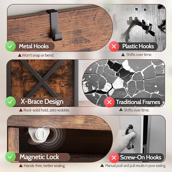 Hall Tree With Bench and Shoe Storage, Coat Rack With Shoe Storage, Wood Look，Coat Rack With Bench，Industrial Style, Large 6 Hooks, 31.5" X 15.8" X 71" Retro Brown Color