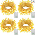 4 Pack String Lights Battery Operated, 13.2Ft 40 LED Clear Wire Fairy String Lights, Christmas Twinkle Fairy Lights Outdoor for Christmas Garden Wedding Party Decor (Warm White)