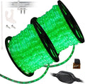 WYZworks 3312LEDs 300ft LED Outside Rope Lights, Outdoor ETL Certified Waterproof Permanent 360 Degree Flexible Bend & Light Emitting, Connectable, Christmas Palm Tree Exterior Landscape, Green