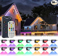 Permanent Outdoor Lights Pro,150ft with 90 LED RGB IC Smart Eave Light for Outdoor Decorations,IP67 Waterproof with Remote/App Control,DIY LED Scenes Modes for House Roof Decor, Black