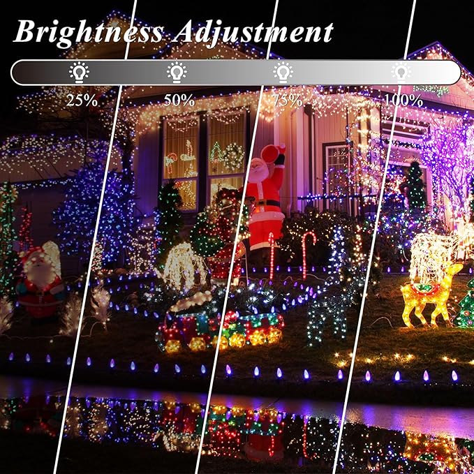 200 LED Christmas Lights Color Changing, 35 Colors 66FT 4th of July String Lights with Remote Timer, Connectable Waterproof Twinkle Lights Plug in for Xmas Tree Outdoor Holiday Wedding Party Decor