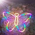 Butterfly LED Neon Sign for Wall Decor USB Adjustable Brightness Living Room Bars Barbers Pub Wedding Party Salon Club Gatherings Gaming Room Man Cave Halloween Christmas Birthday Art Wall Decor