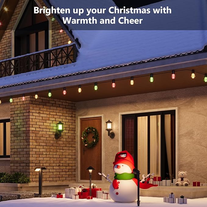 XMCOSY+ Outdoor Wall Lights, 1100LM Smart Porch Light, RGBCW LED Outdoor Sconce, WiFi APP Control, Compatible with Alexa, IP65 Waterproof, 1 Pack