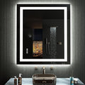LOAAO 24"x36" LED Bathroom Mirror with Lights, Anti-Fog, Dimmable, RGB Backlit + Front Lighted, Bathroom Vanity Mirror for Wall, Memory Function