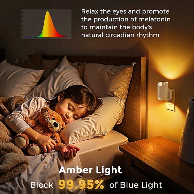 L LOHAS LED Night Lights Plug into Wall, Dimmable Night Light 0-100LM, Dusk to Dawn Sensor, Soft White 2000K, Plug in Nightlights for Hallway Bedroom Stairway, 2 Pack